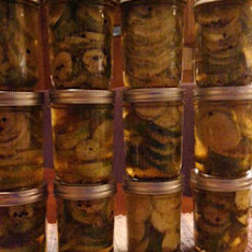 Sliced, Spiced and Iced Refrigerator  Sweet  Dill Pickles