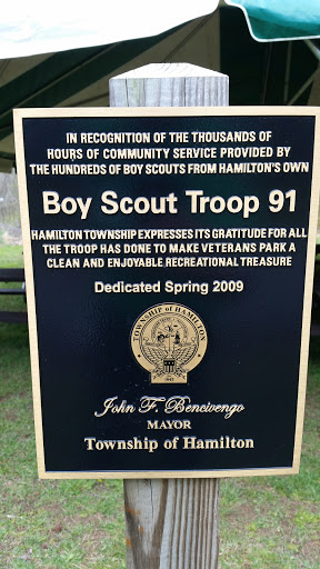 Boy Scout Troop 91 Dedication Plaque