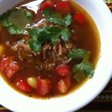 Pepper and Garlic Rasam with Vermicelli