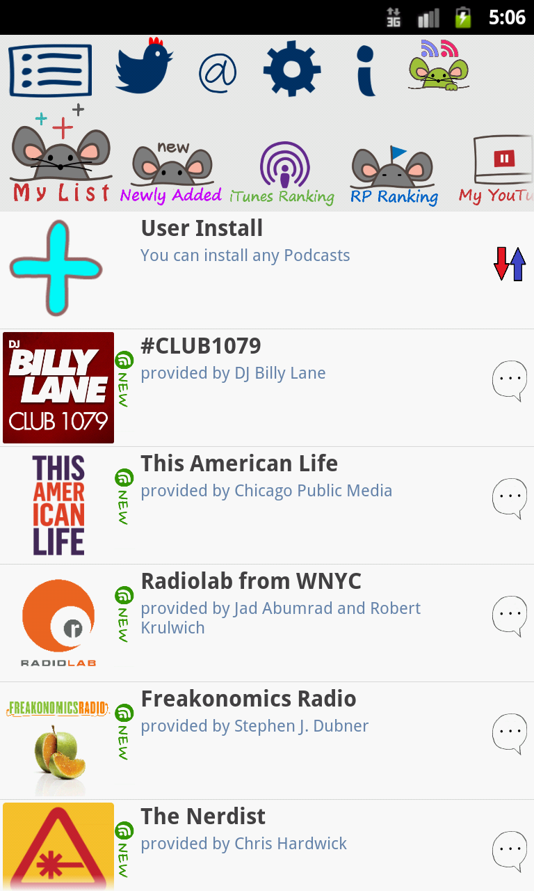 Android application Ratpoison Podcast player-paid screenshort