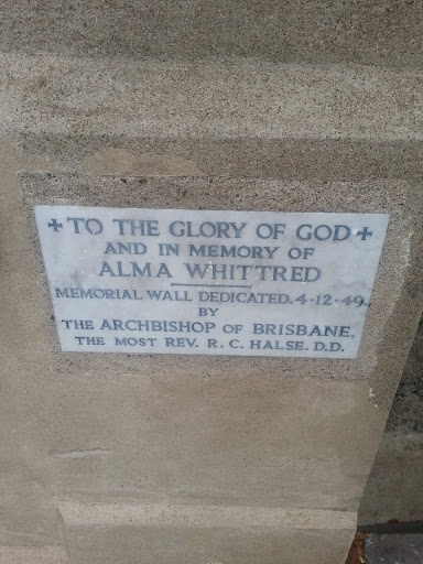 Alma Whittred Memorial Wall