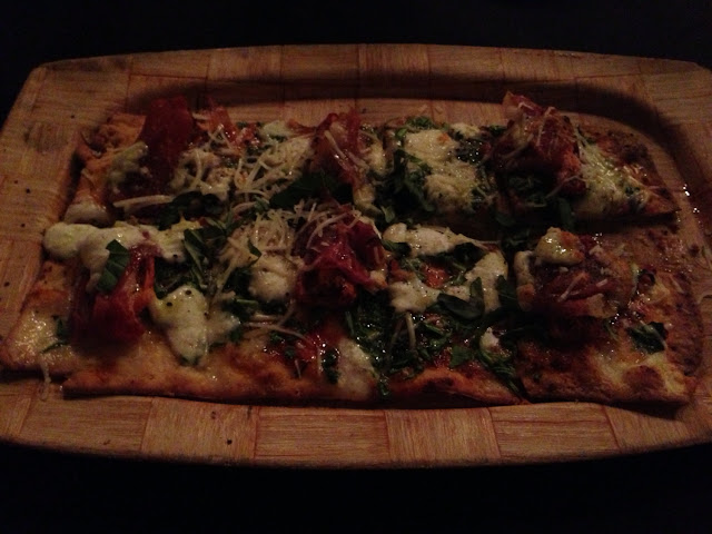 GF flatbread with prosciutto