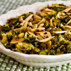 Shredded and Roasted Brussels Sprouts with Almonds and Parmesan