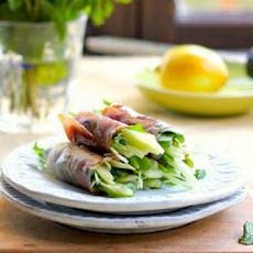 Prosciutto Rolls with Fennel, Arugula and Mint