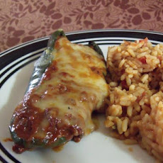 Chili-Stuffed Poblano Peppers