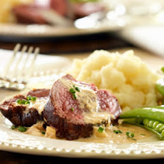 Beef Tenderloin with Goat Cheese Sauce