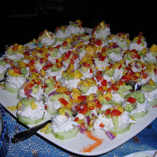 Mini Crab, Avocado, and Mango Stacks
