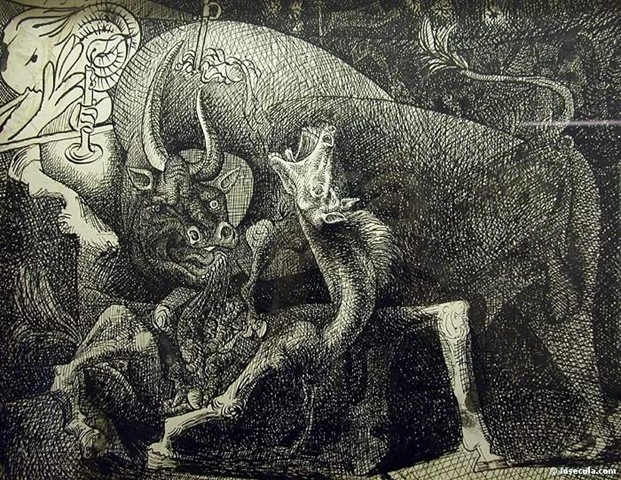 [Picasso 1934 La femme à la bougie, combat entre le taureau et le cheval[6].jpg]