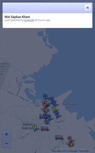 Map of Sakon Nakhon Thailand