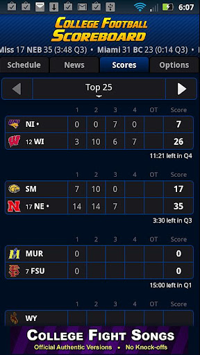 【免費運動App】College Football Scoreboard-APP點子