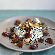 Yogurt with Toasted Quinoa, Dates, and Nuts