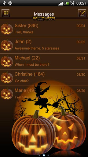 Halloween 2 theme GO SMS Pro