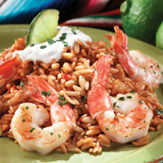 Garlic & Lime Shrimp With Spanish Rice