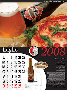 Pizza Regina sulla pagina di Luglio del Calendario della Pinta medicea 2008