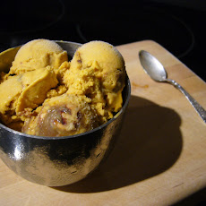 Pumpkin Ice Cream with Pecan Praline Sauce