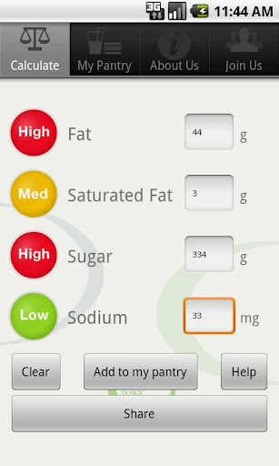 Traffic Light Food Tracker