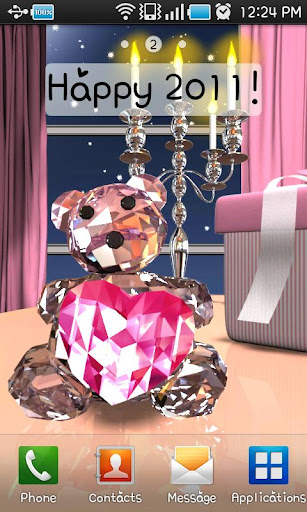 Crystal Bear LiveWall Clock