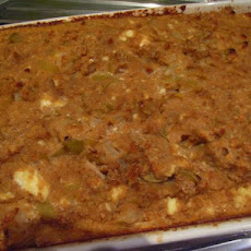 Apple Bread Pudding With Brandy Butterscotch Sauce
