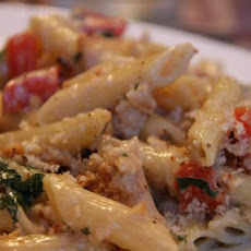 Baked Four-Cheese Pasta With Tomatoes and Basil