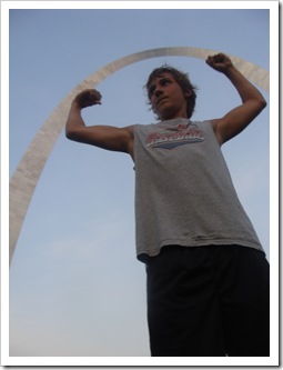 zach holding up the Arch!
