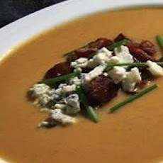 Velvety Pumpkin Soup With Blue Cheese and Bacon