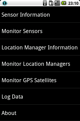 Sensor and GPS Monitor