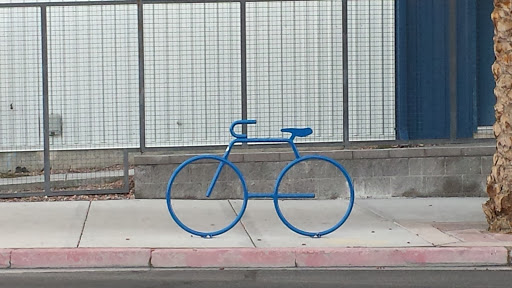 Blue Bike Sculpture