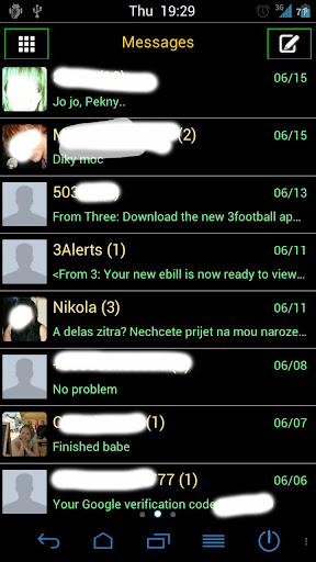 GoSMS Pro Neon theme