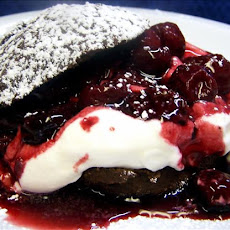 Chocolate Shortcakes With Sour Cherry Topping