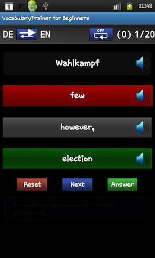 【免費教育App】Vocabulary Trainer (DE/EN) Beg-APP點子