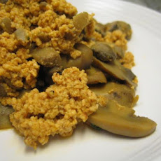 Scrambled Eggs with Spiced Mushrooms