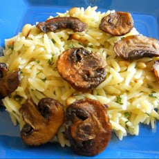 Lemon Orzo With Mushrooms and Pine Nuts