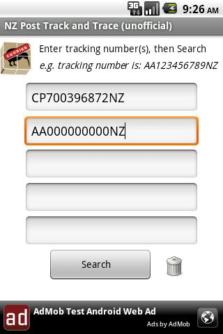NZ Post Track and Trace un