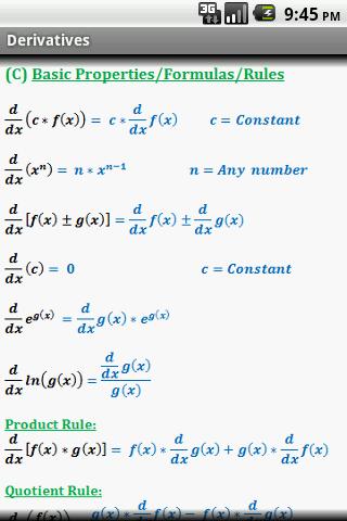 【免費教育App】Calculus Quick Reference Free-APP點子