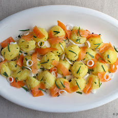 Tarragon Potato Salad with Cured Salmon and Lemon Vinaigrette