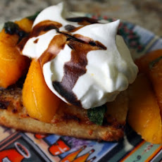 Grilled Pound Cake with Balsamic Peaches