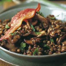 Sautéed Bacon Mushrooms, and Lentils Recipe