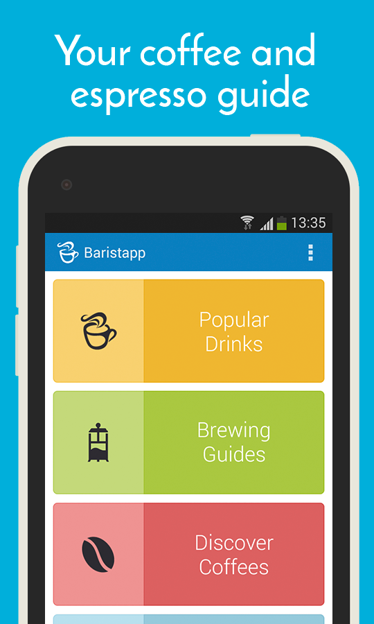 Android application Baristapp screenshort