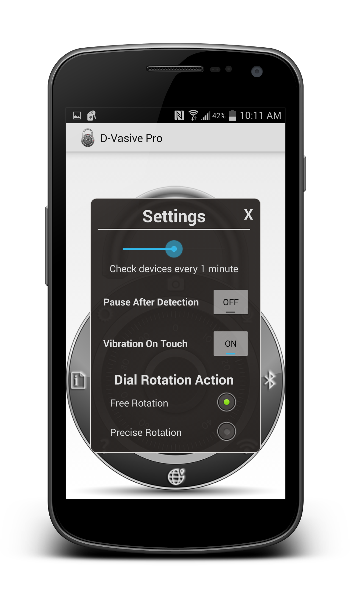 Android application D-Vasive Pro ANTI-SPY screenshort