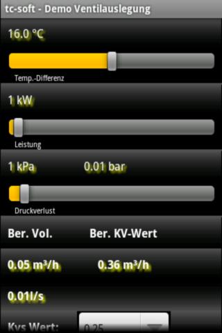 Demo Ventilauslegung