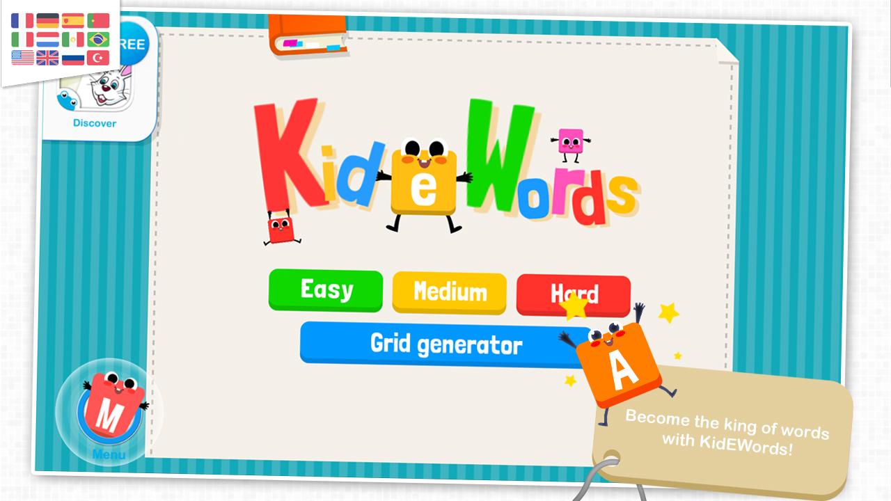 Android application KidEWords : Crossword puzzles screenshort