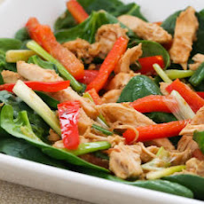 Spinach Salad Recipe with Warm Ginger Vinaigrette