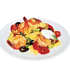 Quick Greek Couscous with Shrimp