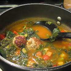 Greens Soup With Little Meatballs