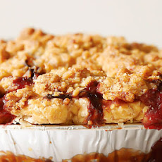 Strawberry Rhubarb Pie with Ginger Crumb Topping Recipe
