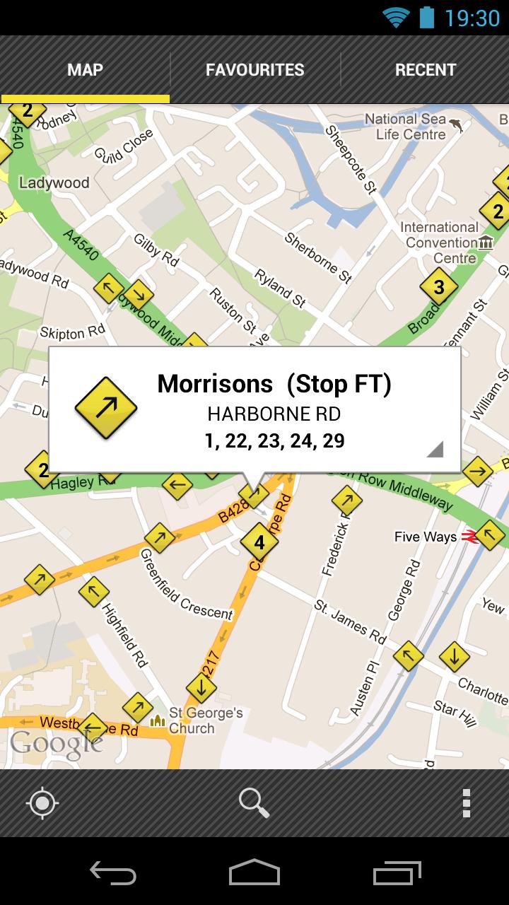 Android application UK Bus Times - Catch That Bus! screenshort