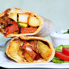 Chorizo, Potato and Avocado Burritos