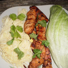 Vietnamese grilled pork wrapped in Lettuce