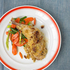 Crispy Mustard Chicken with Carrots