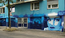 Blaue Blicke Graffiti
